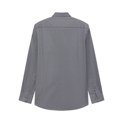 Bugatti Long Sleeve Casual Shirt - Navy Print