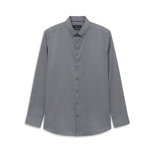 Bugatti Long Sleeve Casual Shirt - Navy Print