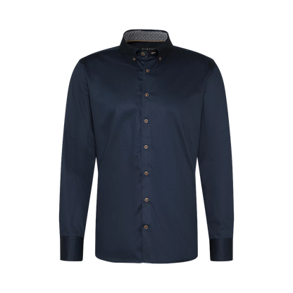 Bugatti Long-Sleeved Shirt - Navy