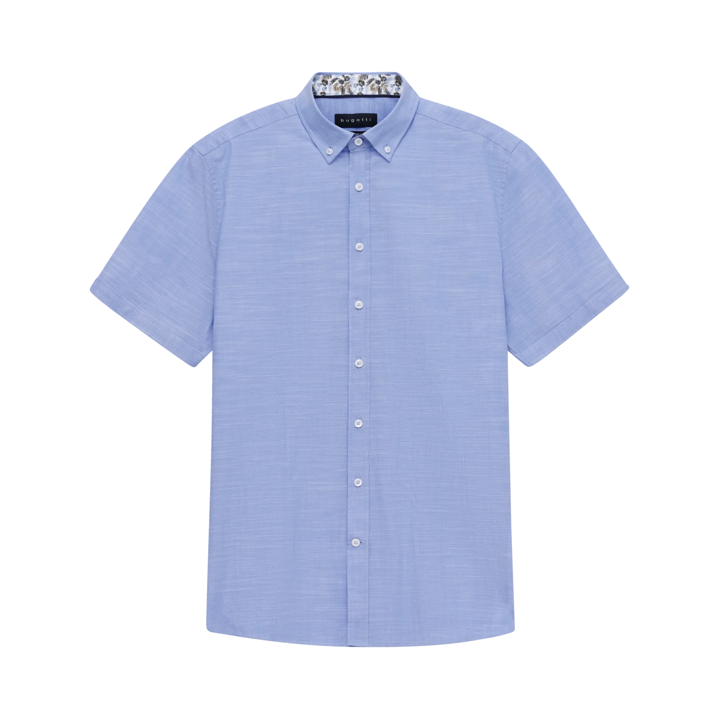 Bugatti Soft Cotton Short Sleeve Shirt - Blue