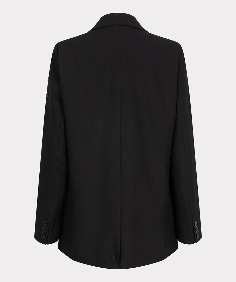 Esqualo Basic City Blazer Sequin - Black