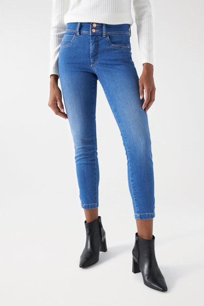 Salsa Cropped Skinny Secret Push In Jeans - Medium Light