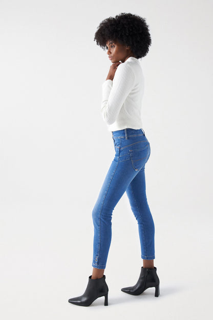 Salsa Cropped Skinny Secret Push In Jeans - Medium Light