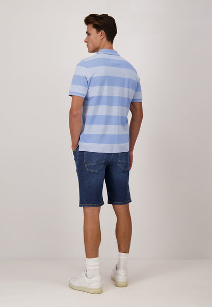 Fynch Hatton Two Tone Stripe Sky Polo