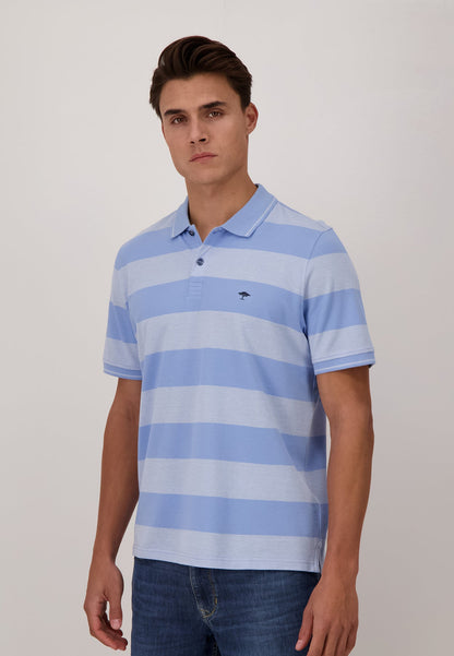 Fynch Hatton Two Tone Stripe Sky Polo
