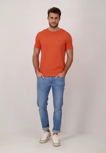 Fynch Hatton Cotton Jersey T-Shirt- Tangerine