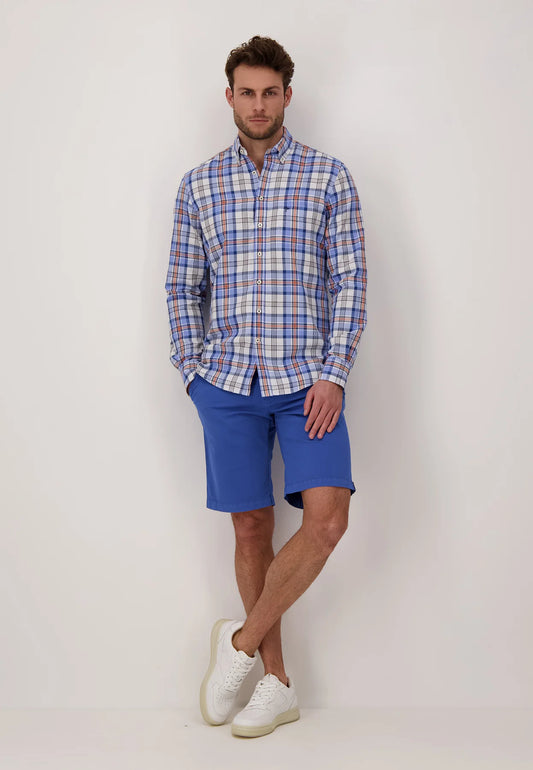 Fynch Hatton Casual Cotton Shorts - Bright Ocean