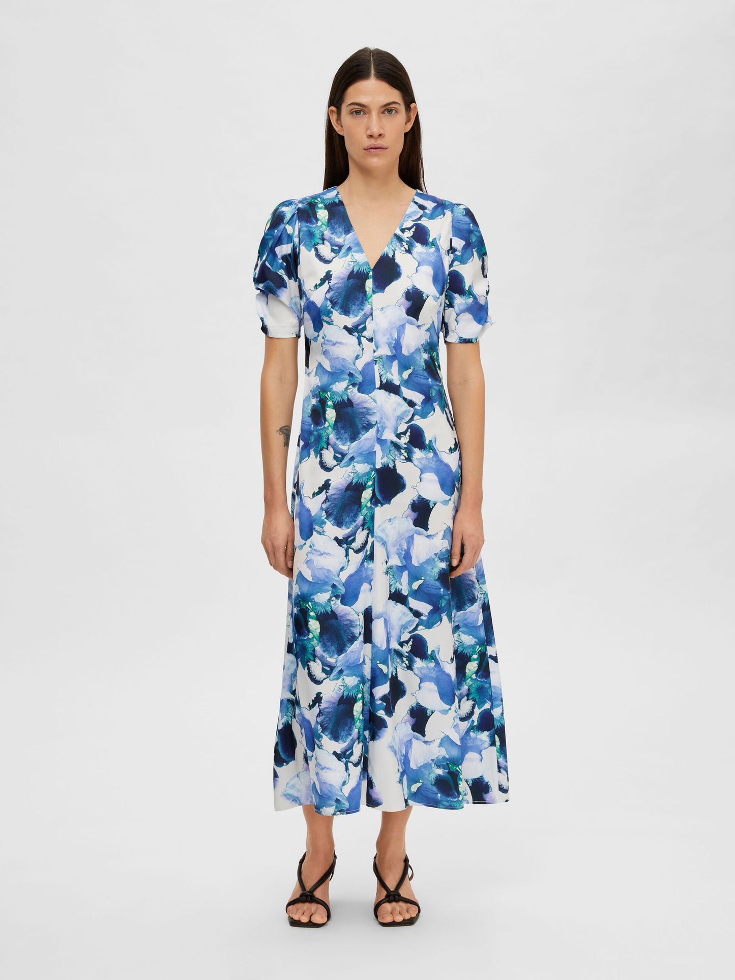 Selected Femme Frachelle Midi Satin Dress
