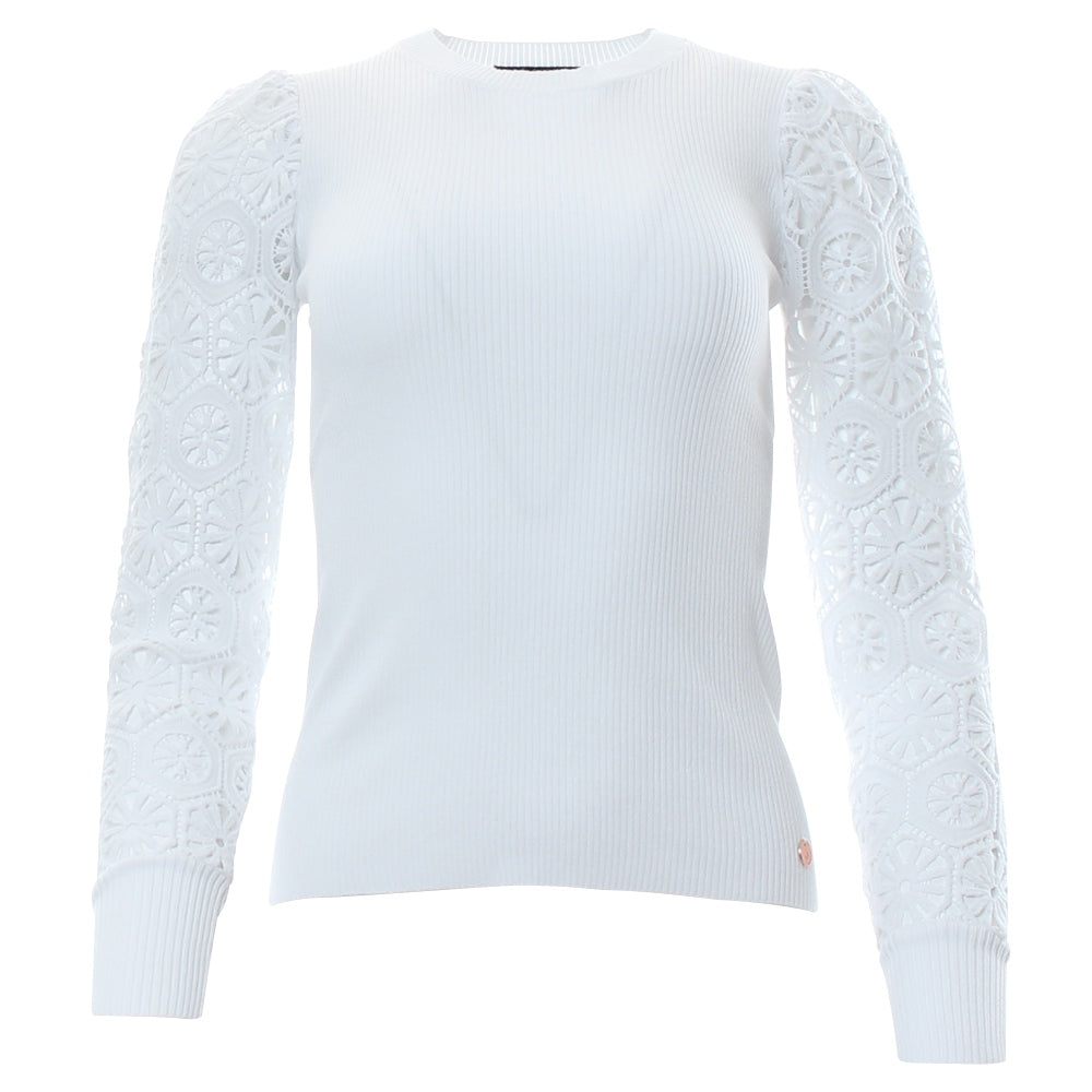 Rant & Rave Olga Knitted Top Optic White