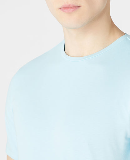 Remus Uomo  Cotton-Stretch T-Shirt - Sky Blue