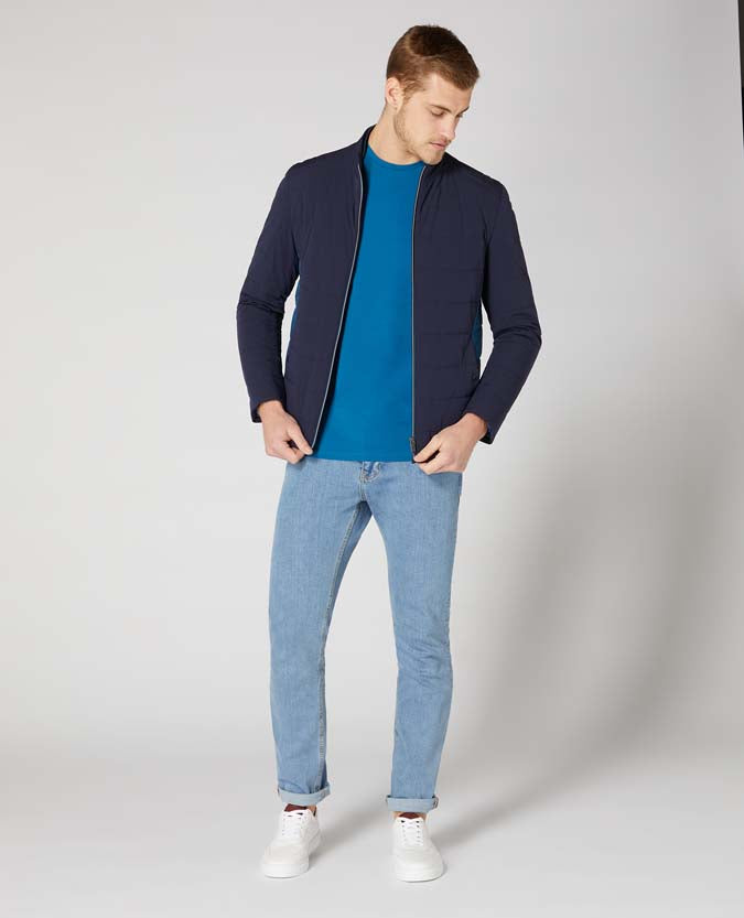 Remus Uomo Cotton-Stretch T-Shirt -Blue Sapphire