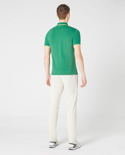 Remus Uomo Tapered Fit Cotton-Blend Polo Shirt - Green