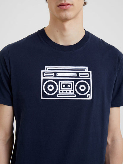 French Connection Boom Box Embroidered T-Shirt