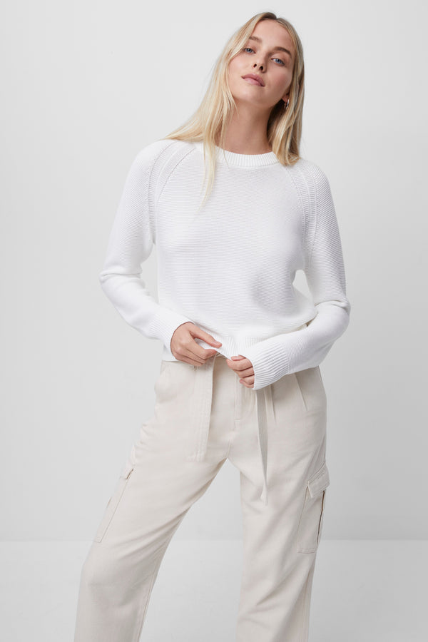 French Connection Lilly Mozart Crew Neck Jumper - White