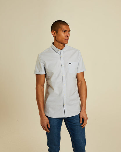 Diesel Rio Oxford Ss Shirt - Buoy Blue