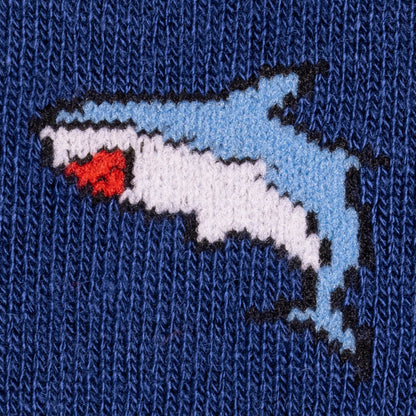 Swole Panda Bamboo Socks - Blue Shark
